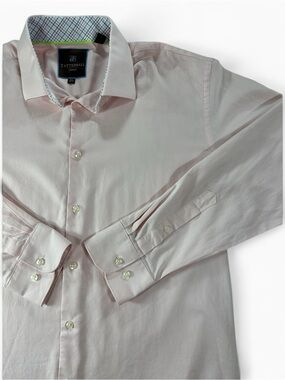 Tattersall Pale Pink Men's Dress Shirt - Spread Collar